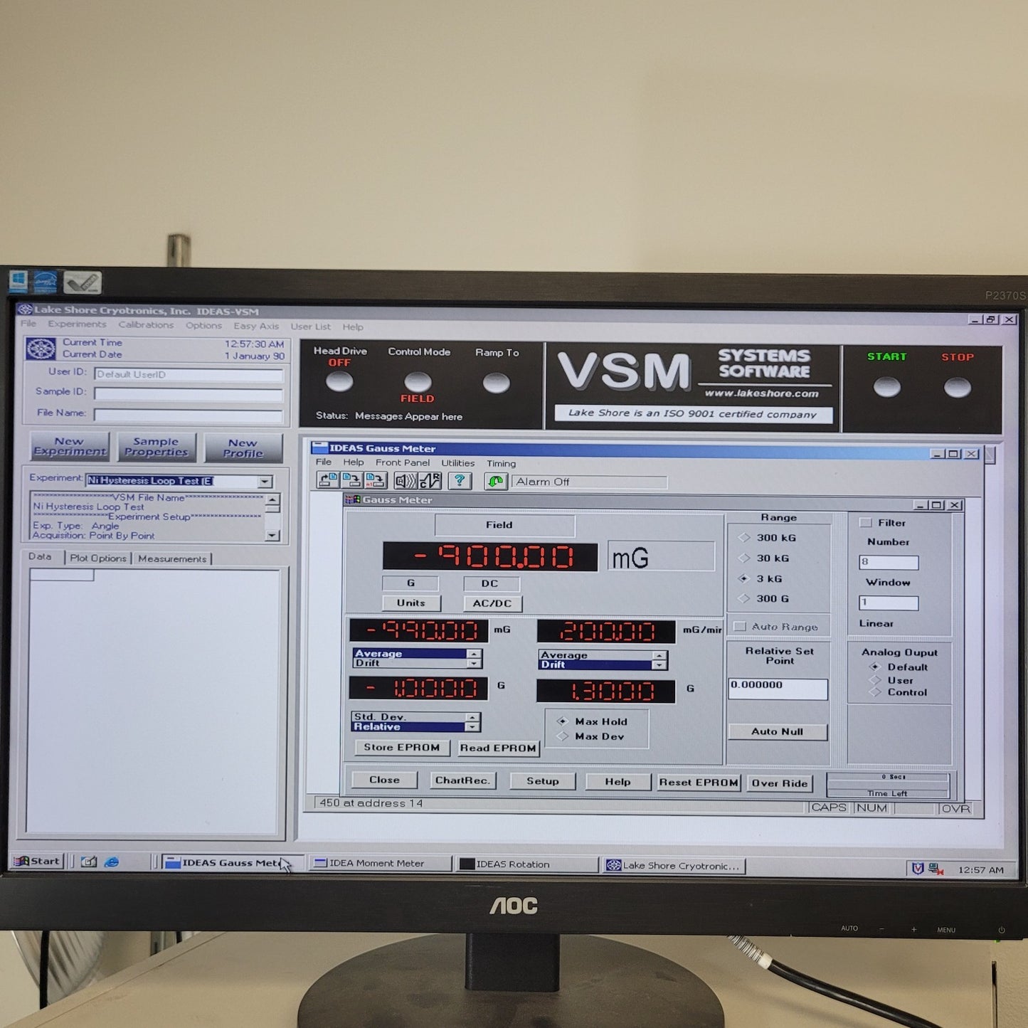 READ DESC LakeShore 7307 VSM Vibrating Sample Magnetometer System w/Ni Standard