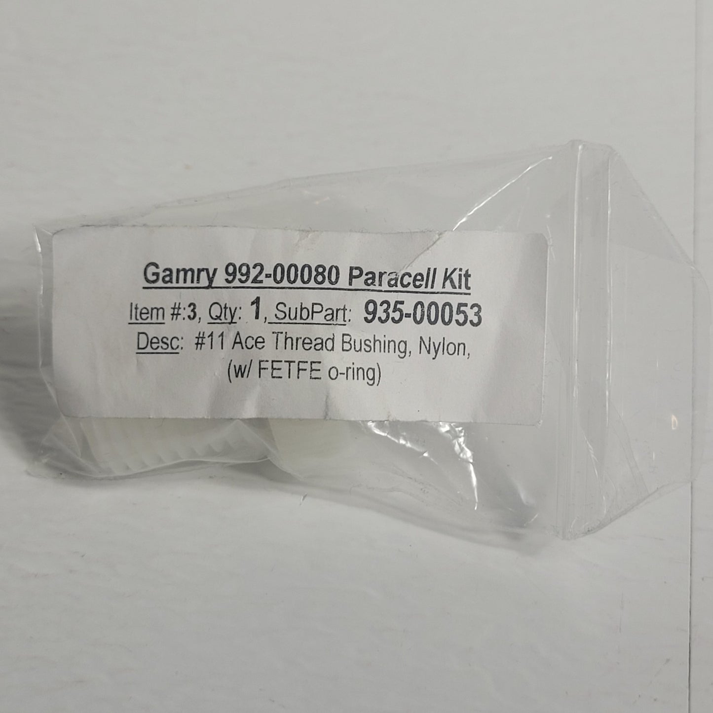 Gamry 935-00053 #11 Ace-Thred Bushing FETFE O-Ring for 992-00080 ParaCell