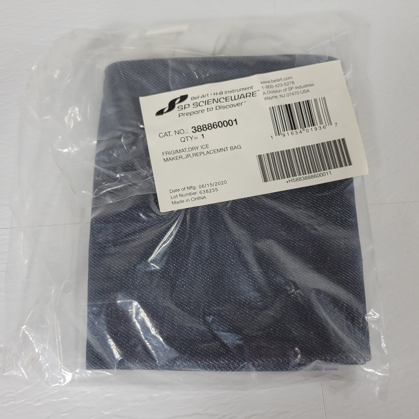 Bel-Art 388860001 Blue Replacement Bag For Frigimat Junior Dry Ice Maker