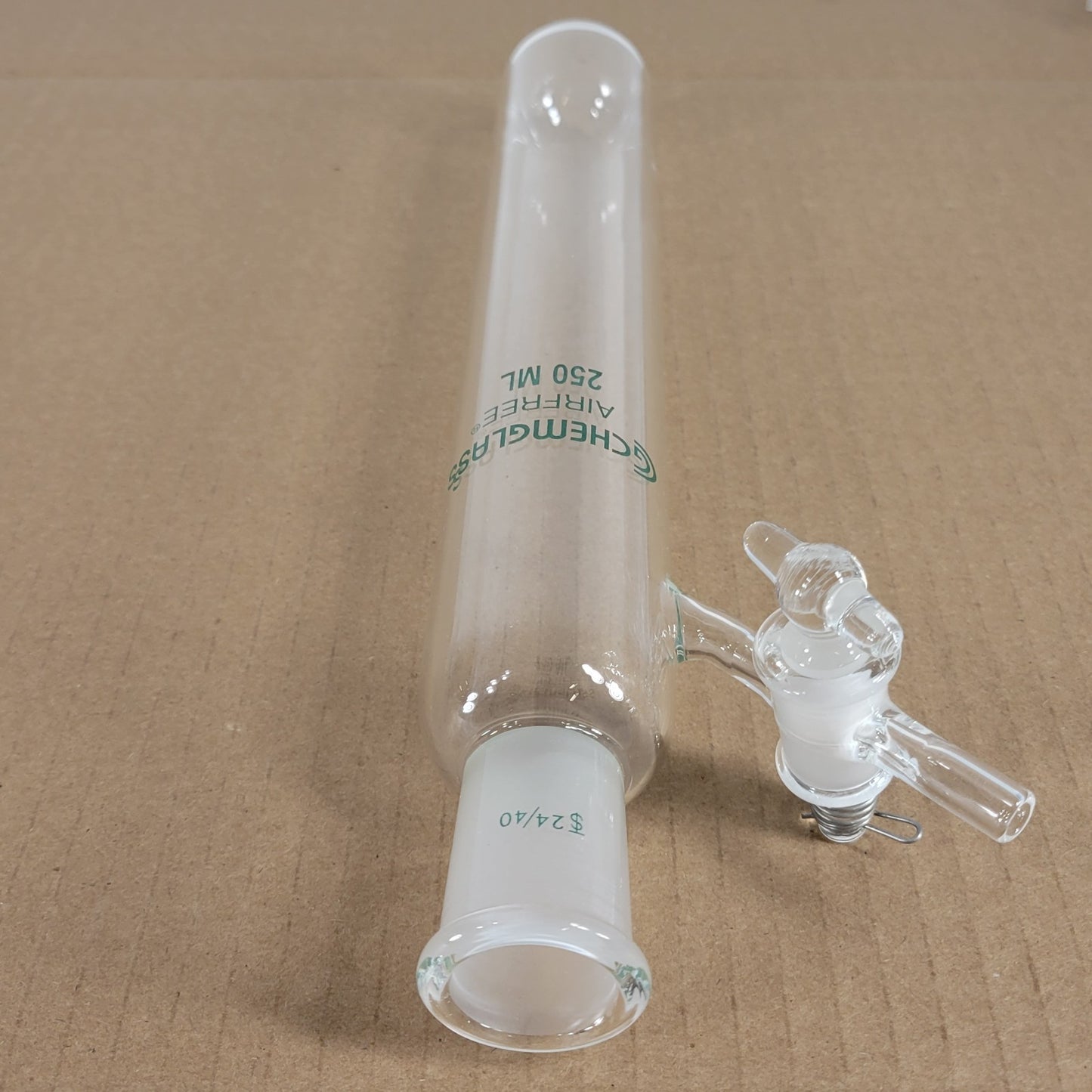 Chemglass AF-0537-04 250mL CN-24/40 Airfree Schlenk Reaction Tube 43 Stopcock