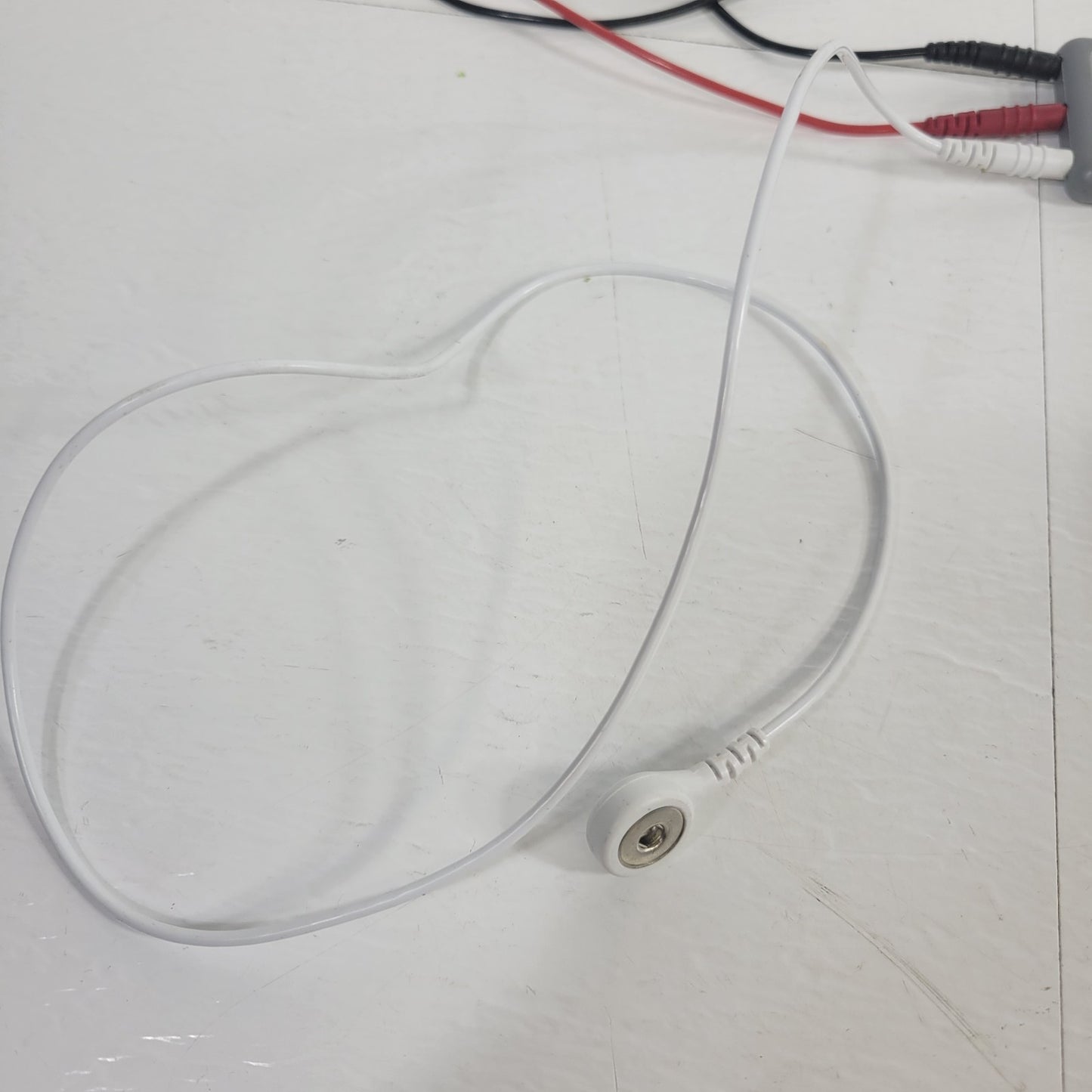 3-Lead ECG EKG Patient Monitor Cable RA LA LL Snap Leads 4-Pin Round Plug