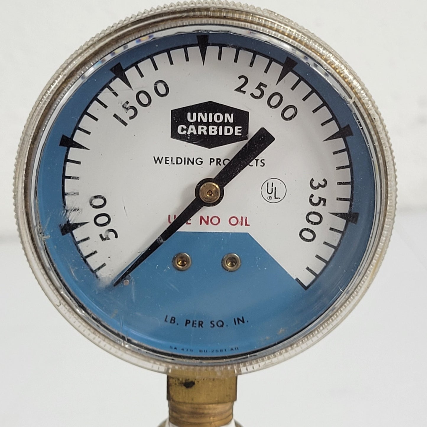 Union Carbide Purox R-9861 CGA-580 Inert Gas Regulator Dual Gauge Brass