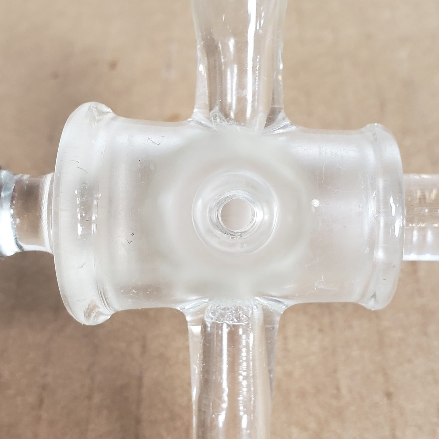 Chemglass AF-0509-10 3-Way Airfree Flushing Adapter 14/20 Joint 10mm Inlet Tube