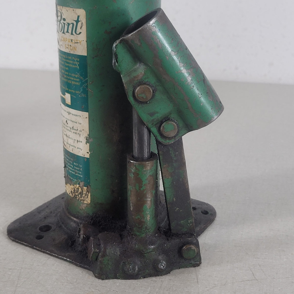 Vintage Five-Point WB-509W 5 Ton Hydraulic Bottle Jack Missing Release Valve