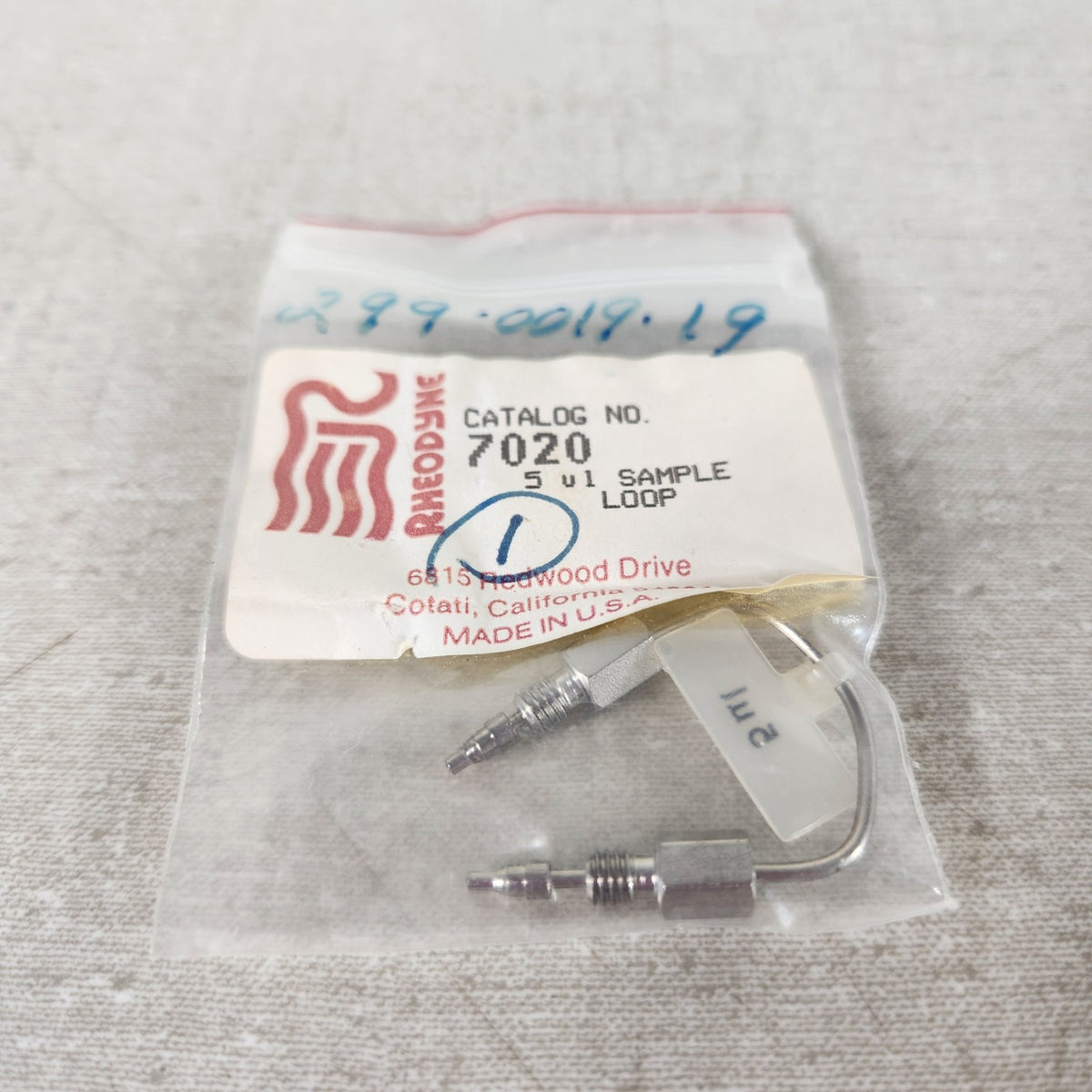 Rheodyne 7020 5µL Stainless HPLC Sample Loop for 7010 7125 Injection Valve