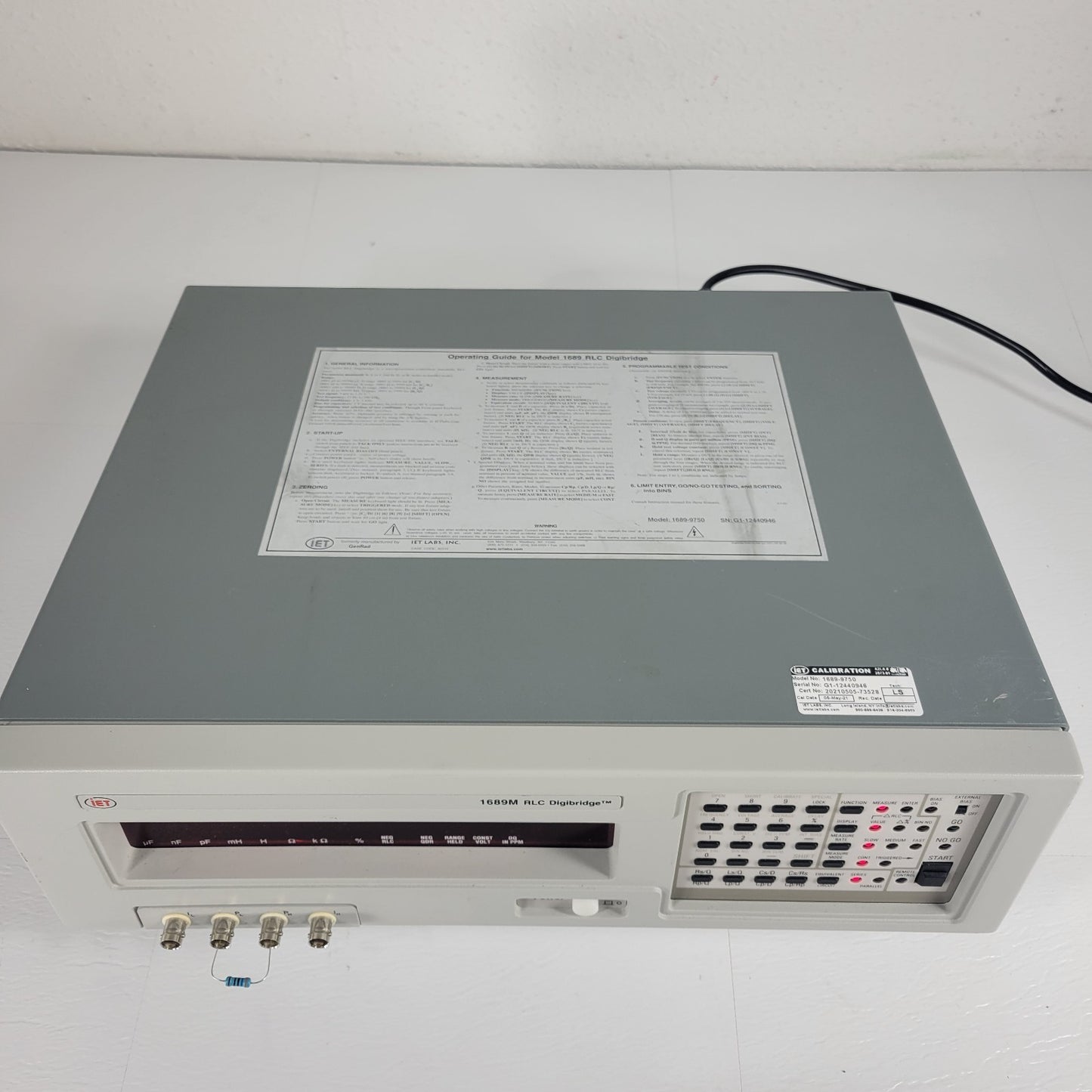 TESTED IET 1689M RLC Digibridge Multimeter High Precision Benchtop Auto Trigger