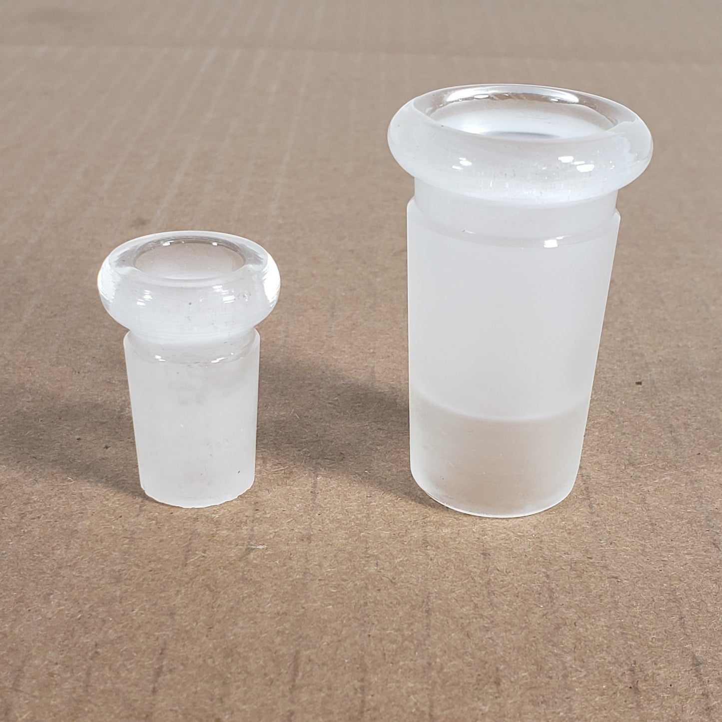 Set Of 2 UNbranded Glass Size Enlargers 24/40 To 29/40 & 14/20 To 19/24