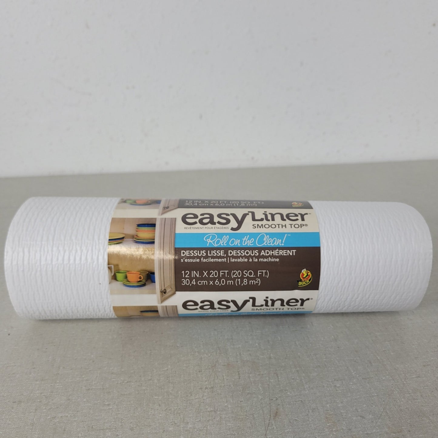 3x EasyLiner Smooth Top Shelf Liner White 12 in x 20 ft Non-Adhesive Drawer Roll
