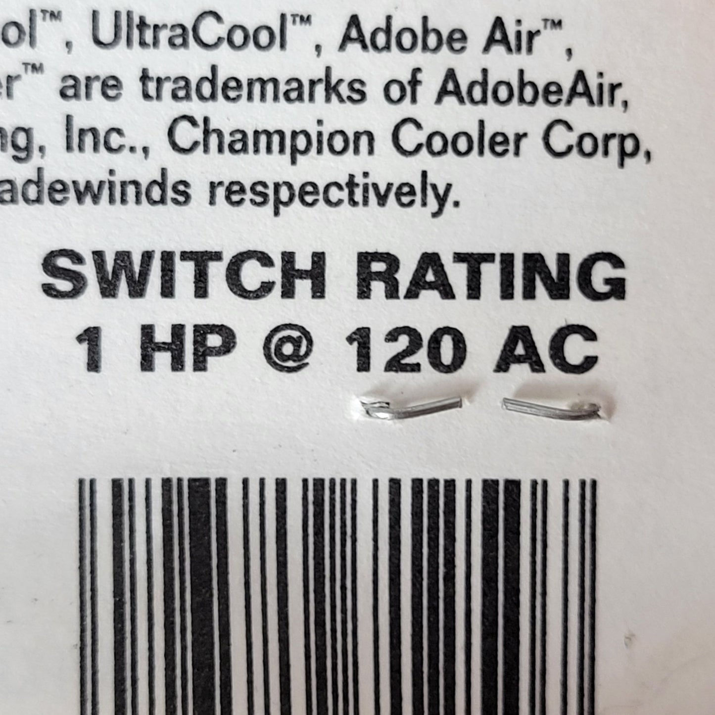 Dial RSK-2 2-Speed 6-Position Evaporative Cooler Wall Switch 1/3-1HP 120V