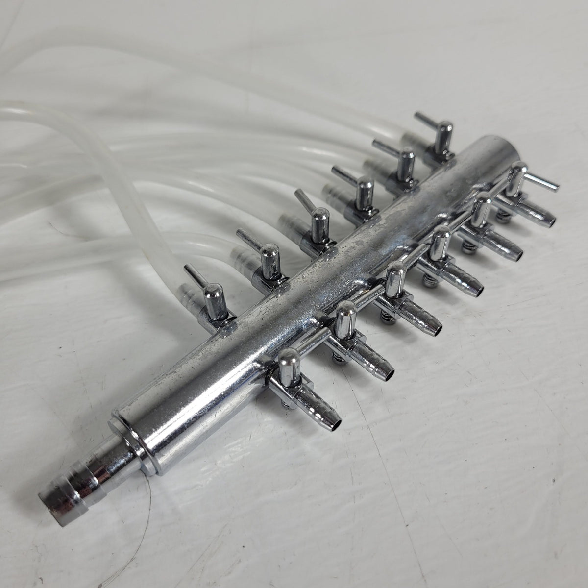 12-Port Air Gas Distribution Manifold w/ Control Valves Tubing Diffusers