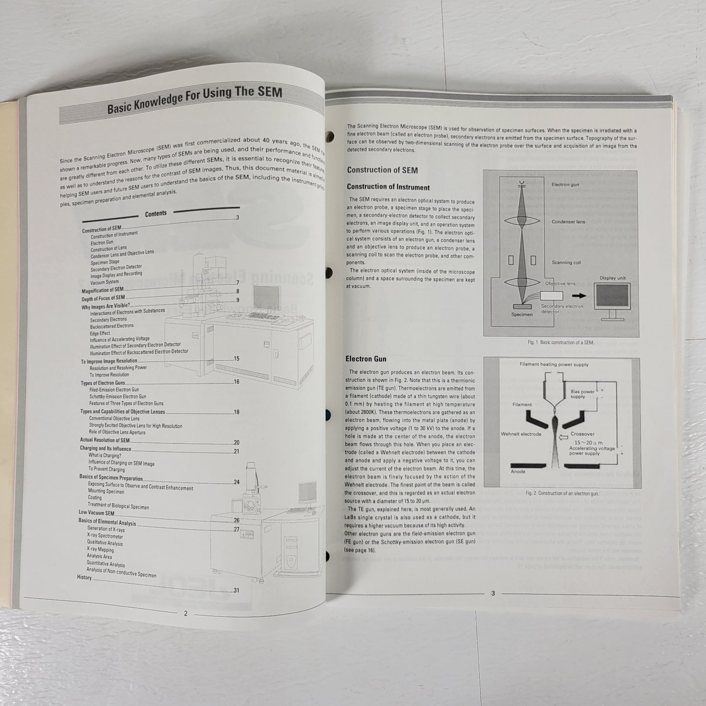JEOL JCM-6000 Benchtop SEM Scanning Electron Microscope Manual