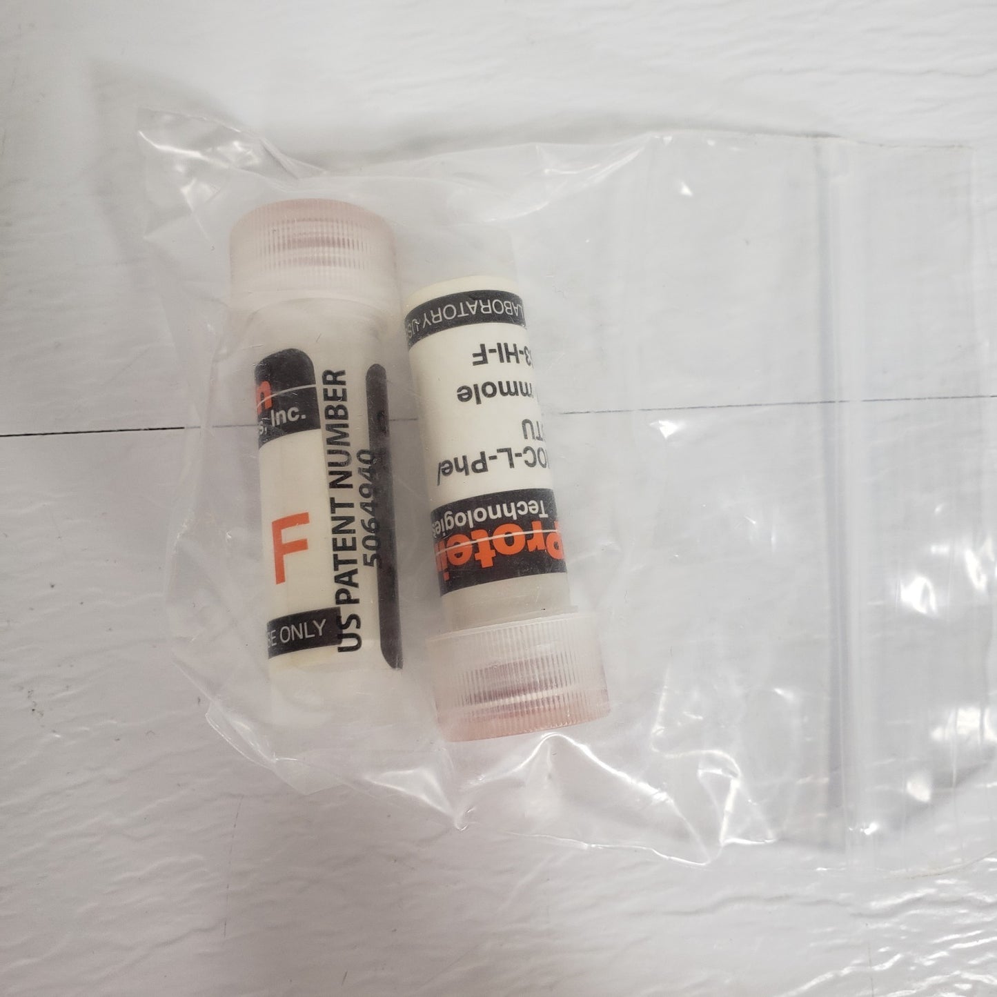 PROTEIN TECH. Assorted Alphabetized Polypropylene Vials For PS3 Peptide System