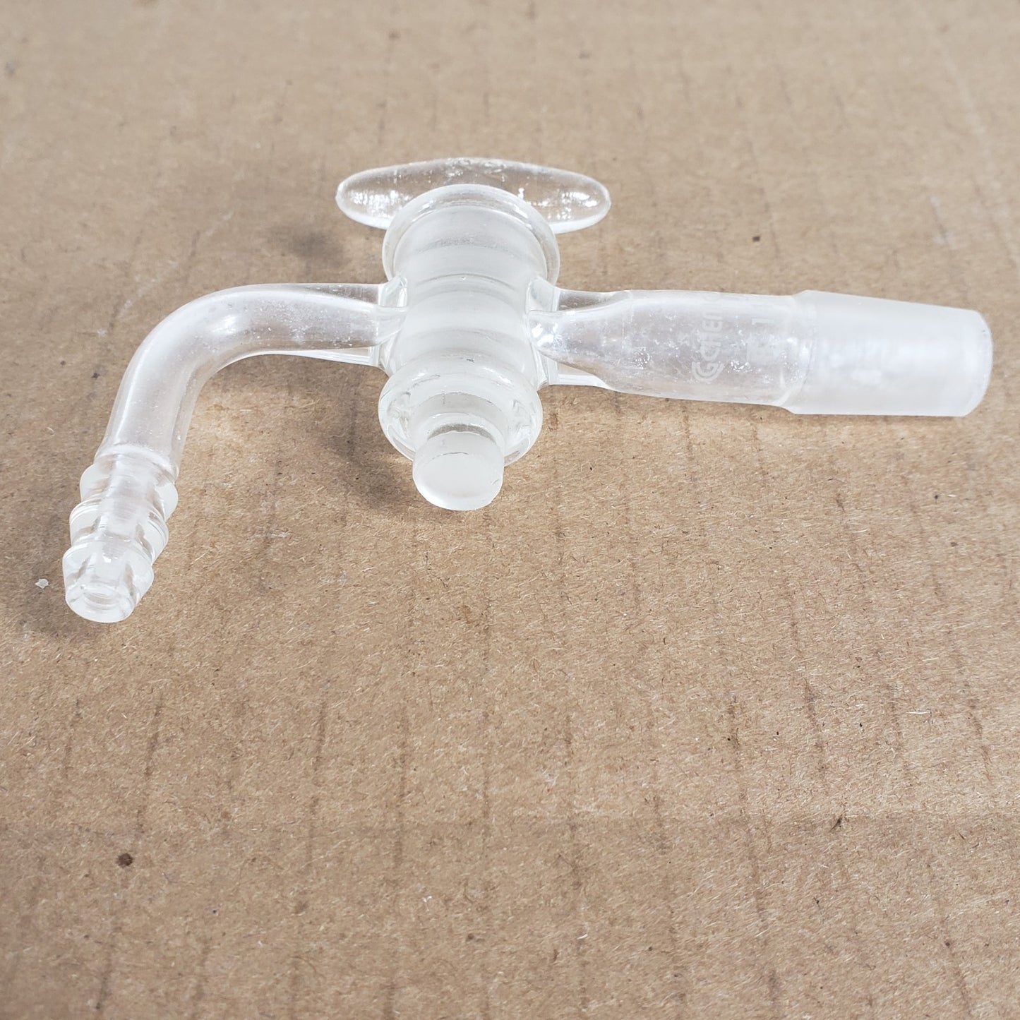 Lot 2 Chemglass CG-1028-14 CG-1030-14 Flow Control Adapters 14/20 Hose
