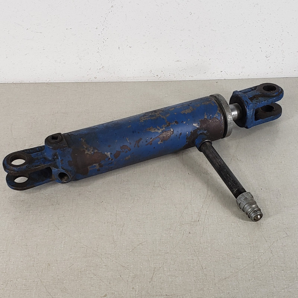 Pioneer Hydraulic Cylinder Ram w/ Quick Connect Coupler Blue Untested