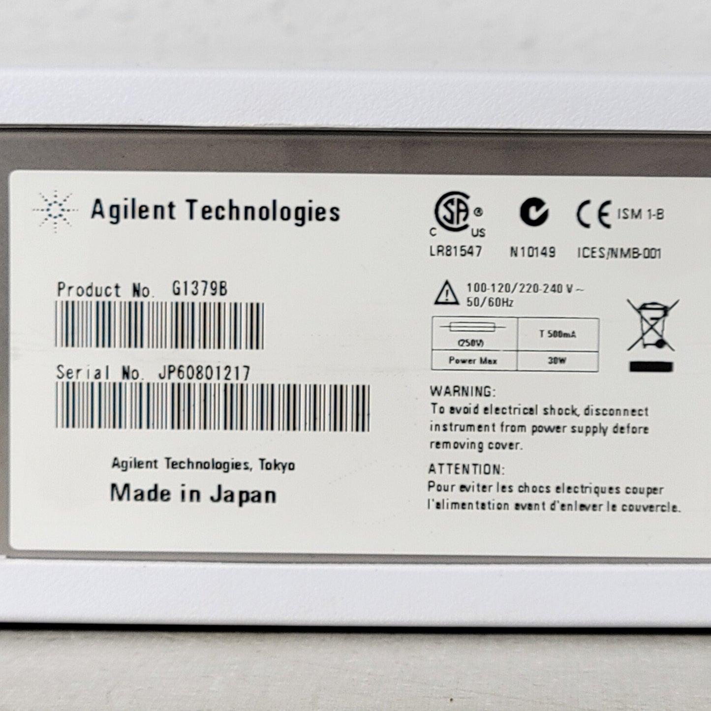 TESTED Agilent G1379B 4-Channel Micro Vacuum Degasser 1200 Series HPLC