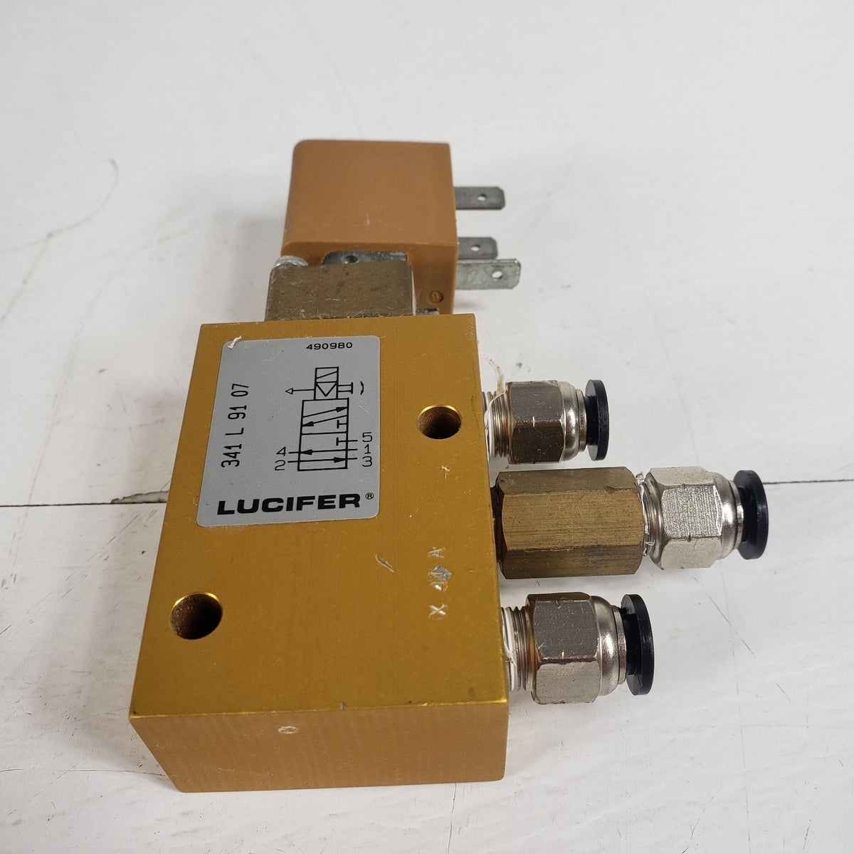 Parker Lucifer 341L9107 5/2-Way 5-Port Pneumatic Solenoid Valve