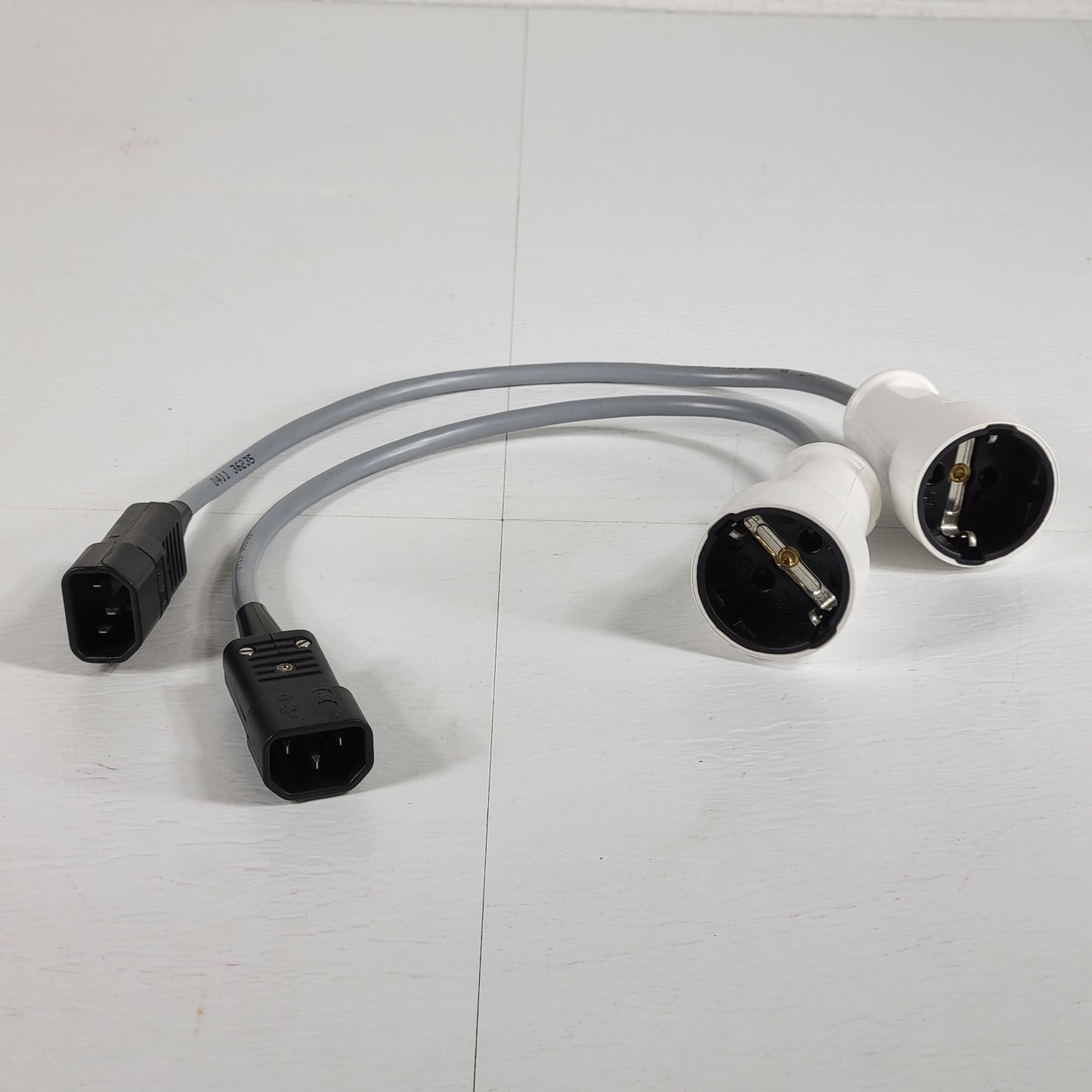 FELLER IEC C14 Male Type VIIG Female Cables CSA AWM 18AWG FT1, 250V Twin-Pack