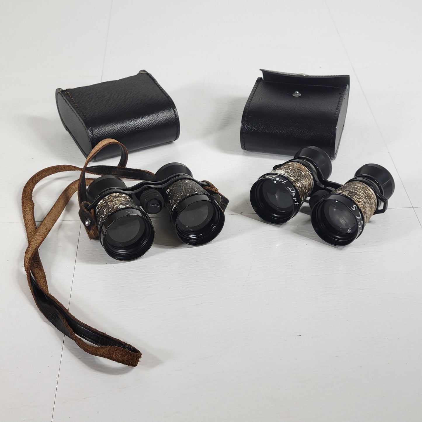TWO-PACK VINTAGE MAREL 3-1/2x Magnification Binoculars, Carrying Cases Included