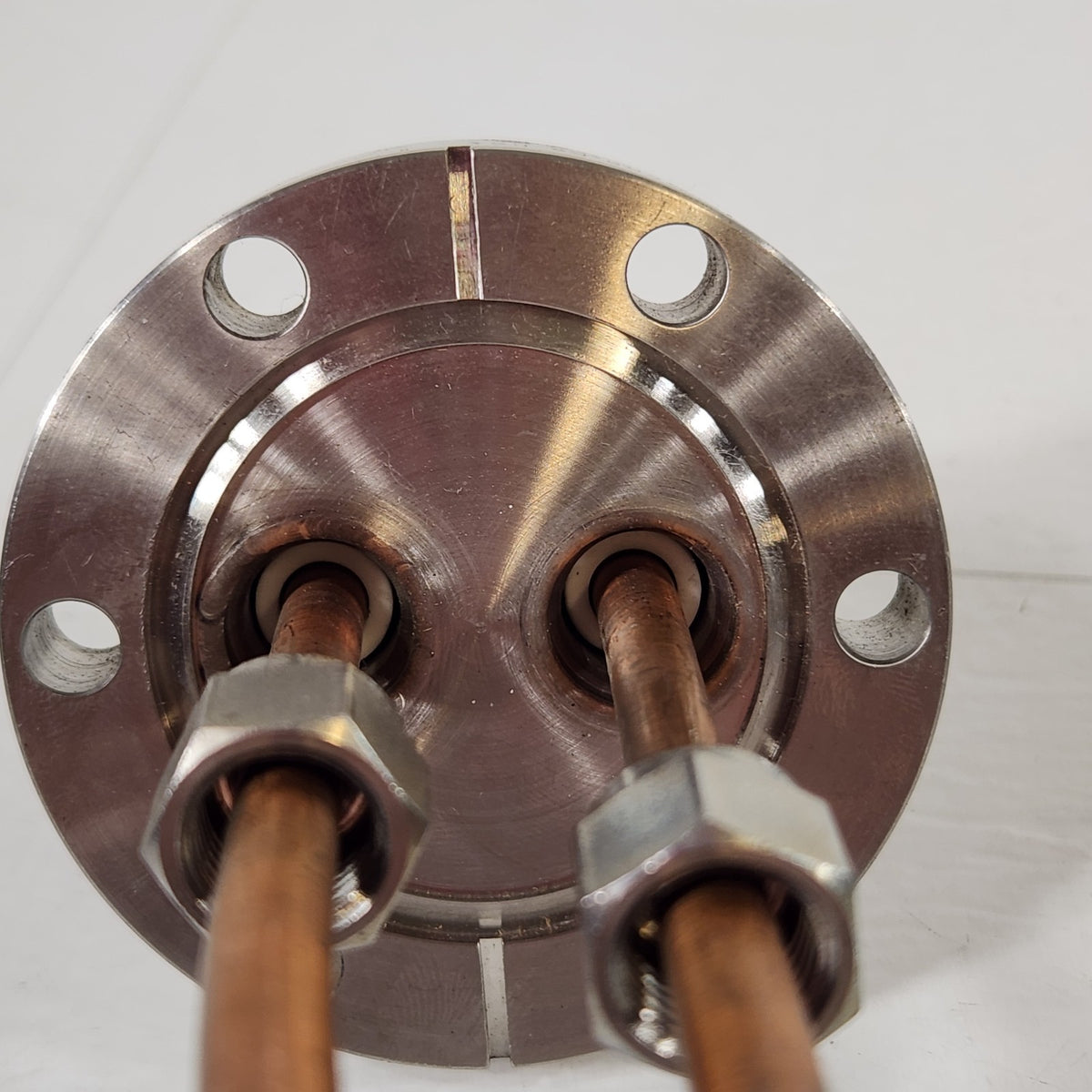 MDC 2.75" CF Dual 1/4" Swagelok Electrically Isolated Fluid Feedthrough