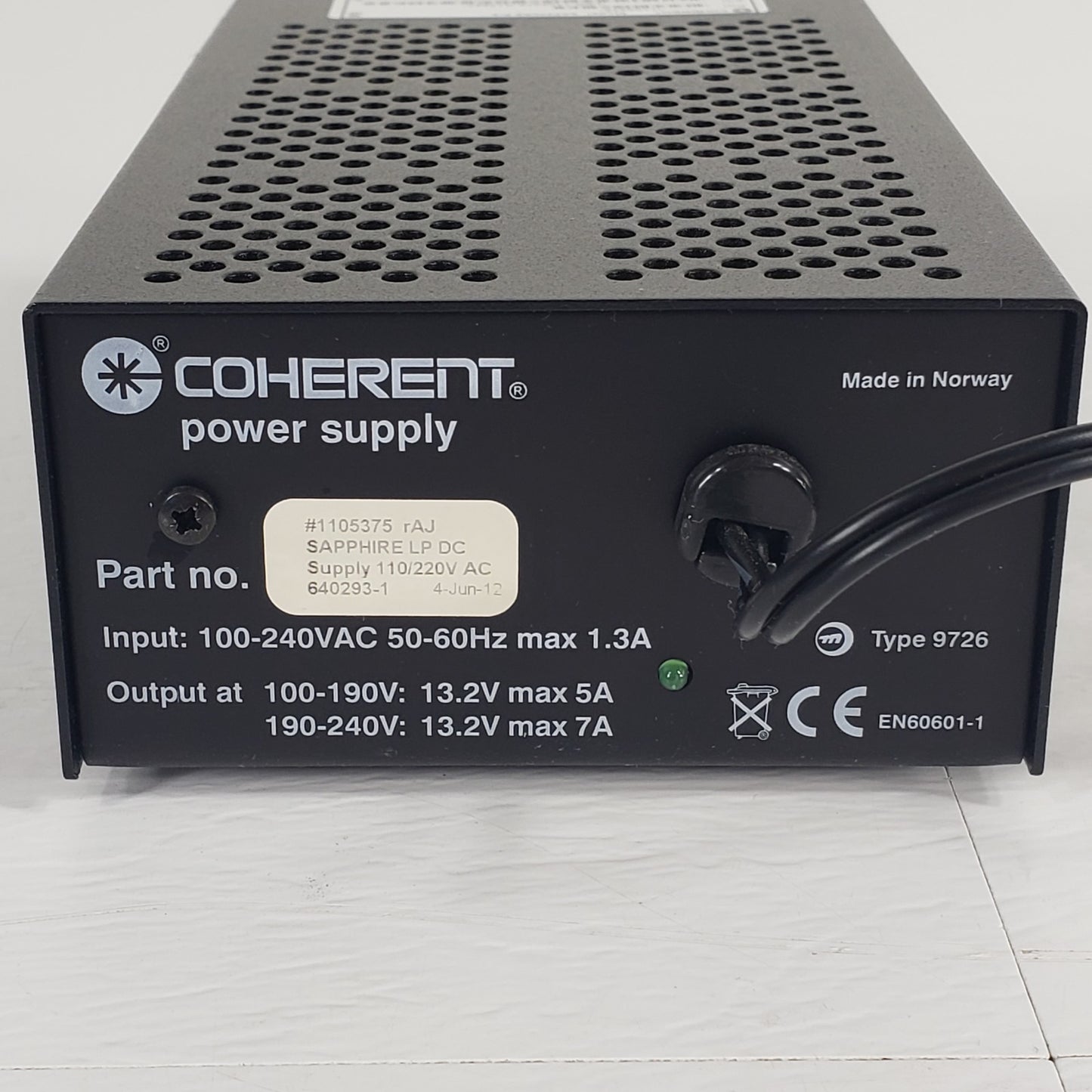 TESTED Coherent Sapphire 488-50 CW 488nm 50mW Laser w/ PSU Controller 9726