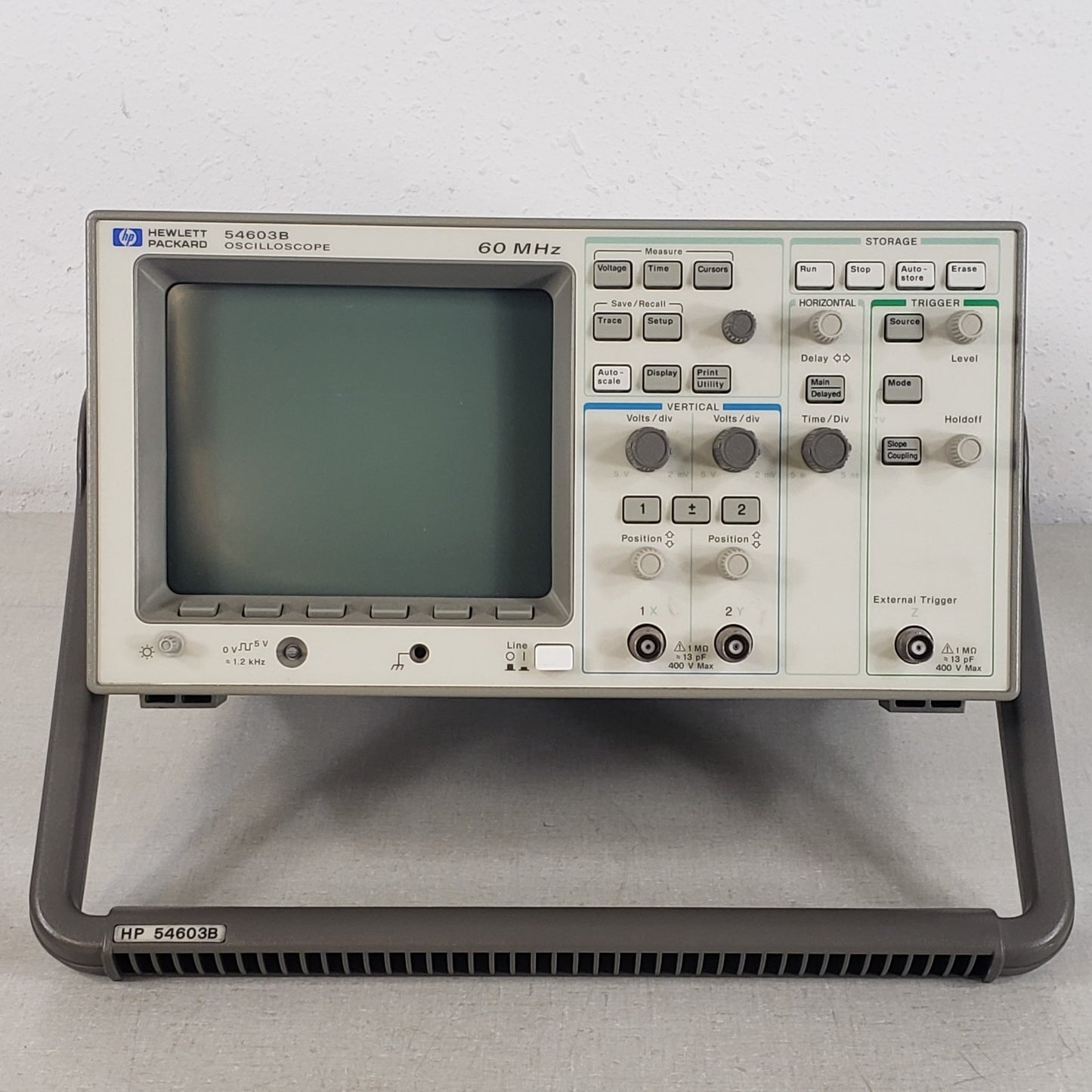 TESTED HP 54603B 60MHz 2-Channel Digital Oscilloscope CRT Scope w/ Handle