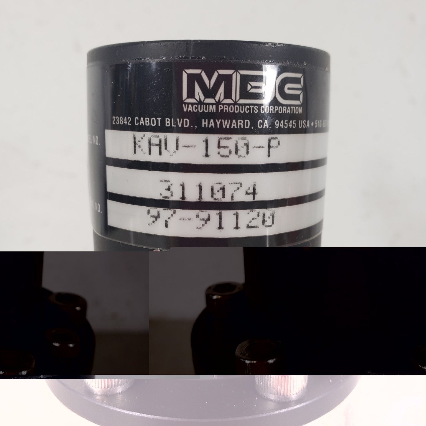 MDC KAV-150-P 311074 Pneumatic High Vacuum Angle Valve KF40 NW40 ISO-K