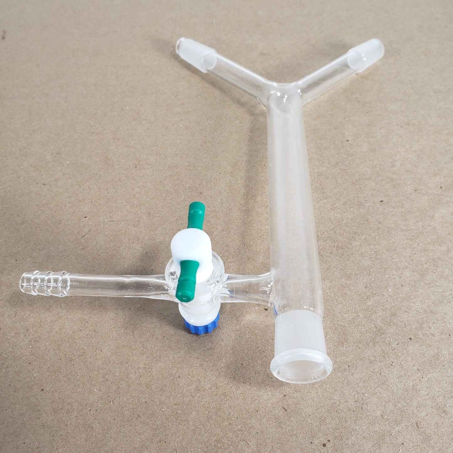 Unbranded Y-Adapter Distillation Assembly w/Cold Finger 14/20 & 1/4" Hose Joints