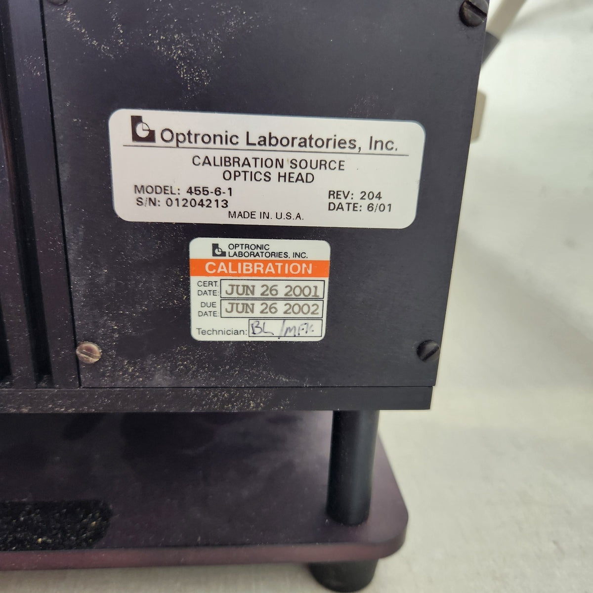 TESTED Optronic Labs 450 Controller 455-6-1 Luminance Calibration Source