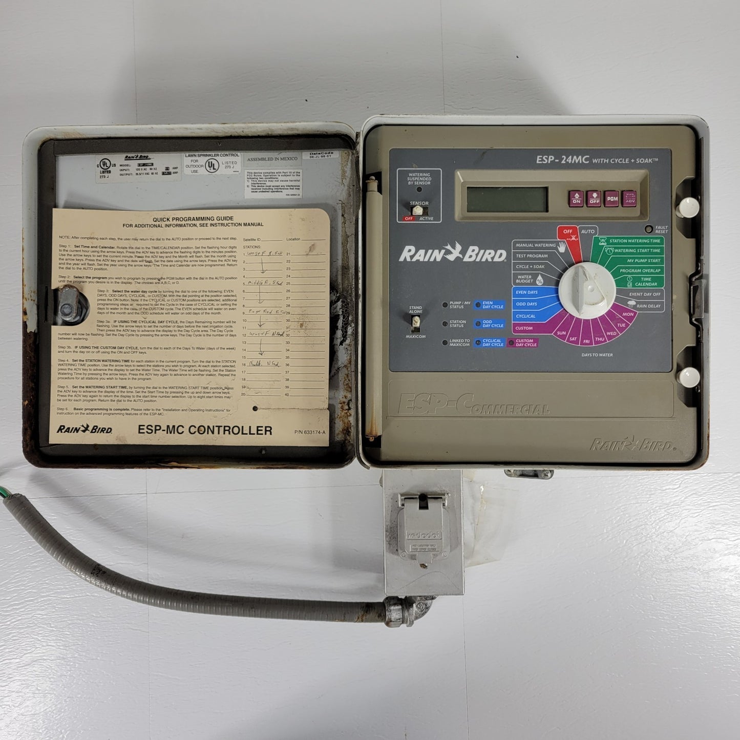 RAIN BIRD ESP-24MC Cycle Soak Irrigation Lawn Sprinkler Control/Computer