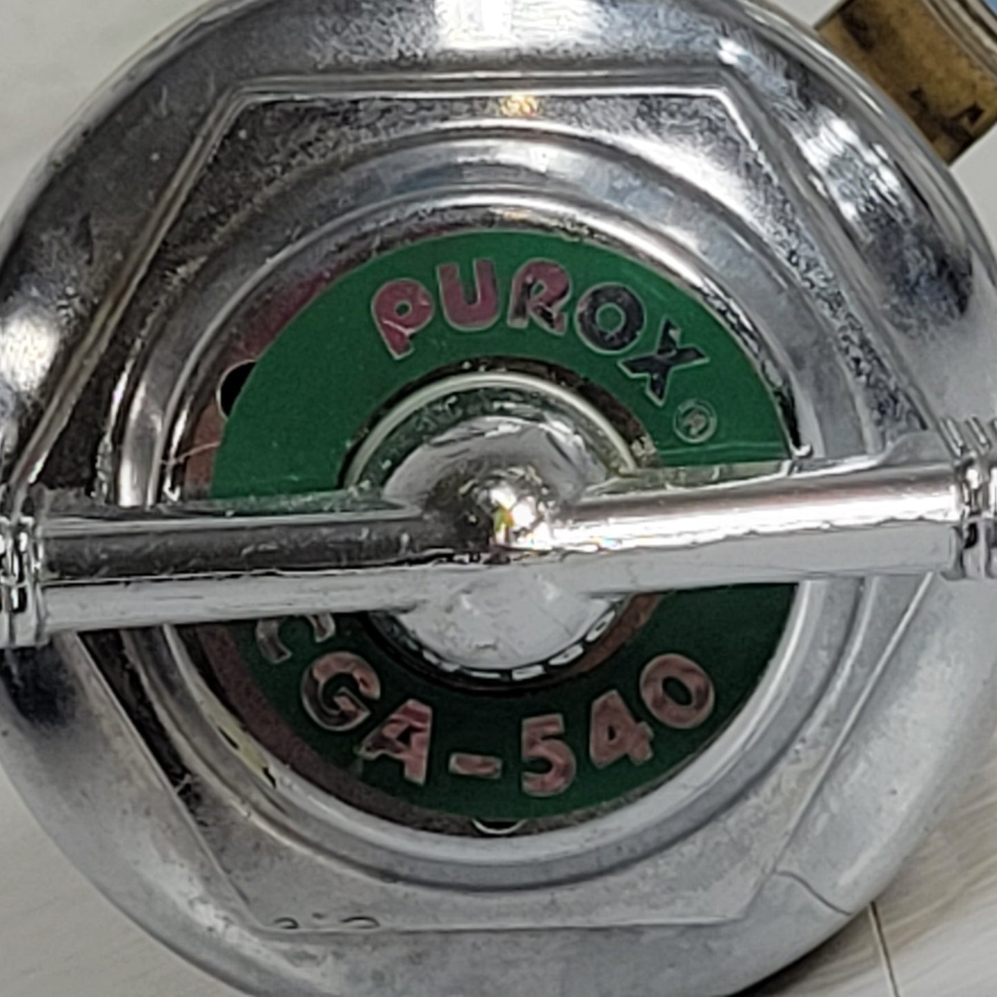 Union Carbide PUROX CGA-540 Oxygen Regulator Dual Gauge Brass Welding Gas