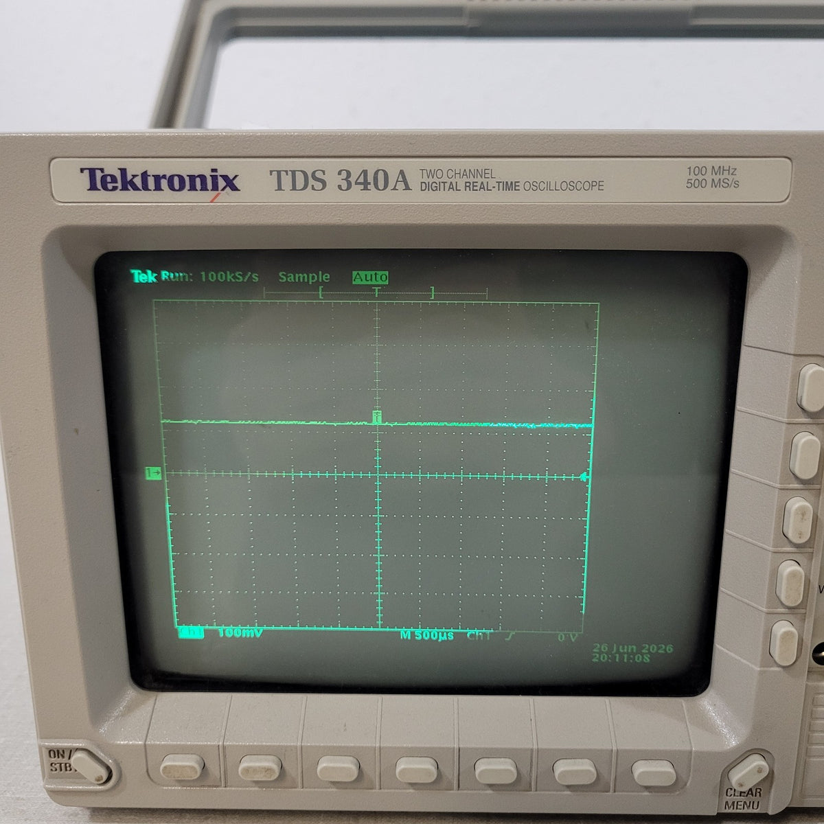 READ DESC Tektronix TDS340A 100MHz 500MS/s 2CH Digital Storage Oscilloscope