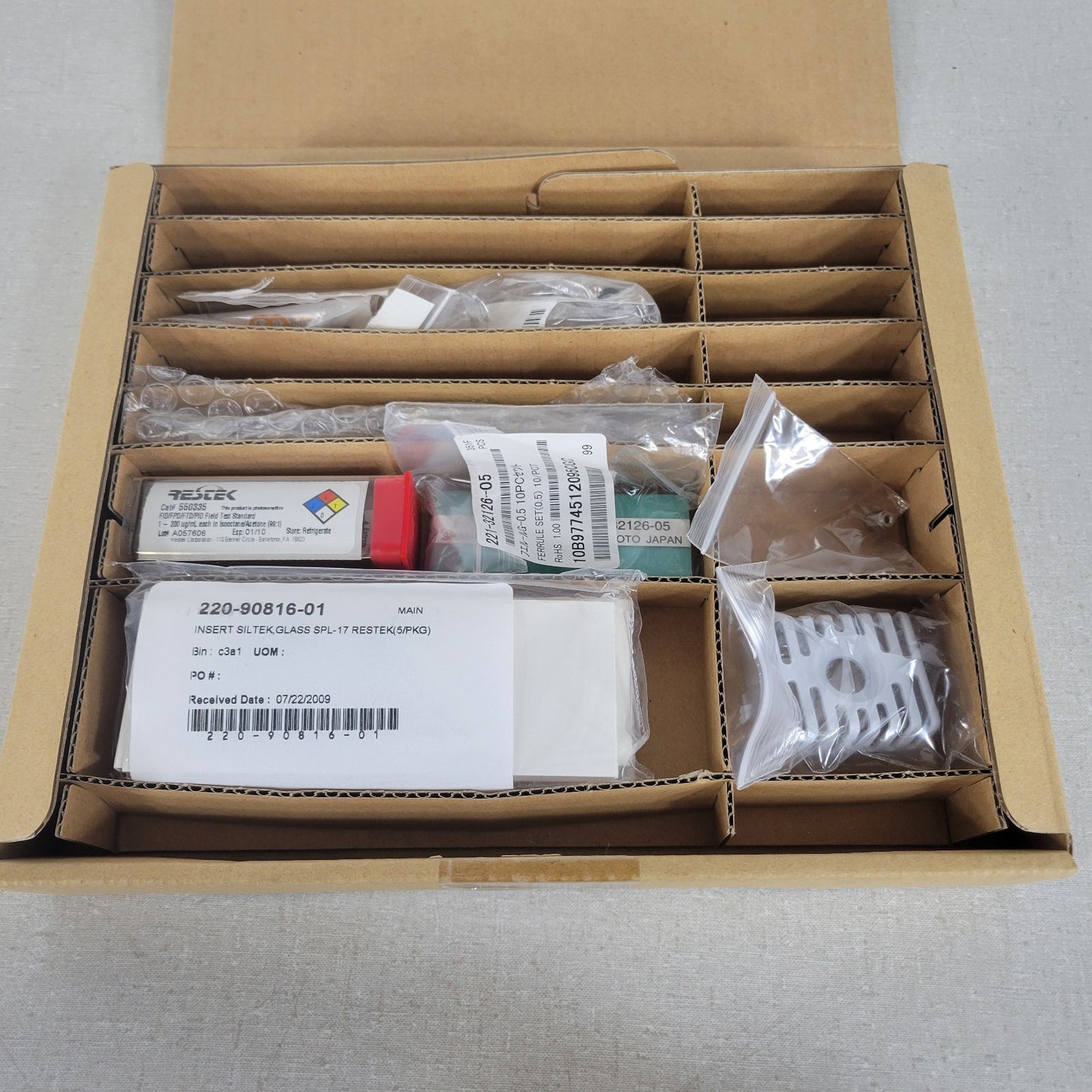 Shimadzu GC GCMS Lot Liners O-Rings Ferrules 220-90816-01 221-32126-05
