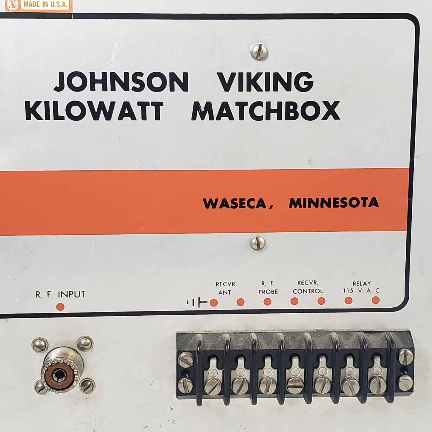 E.F. JOHNSON Viking Kilowatt Matchbox 1kW HF Antenna Tuner Balanced Line