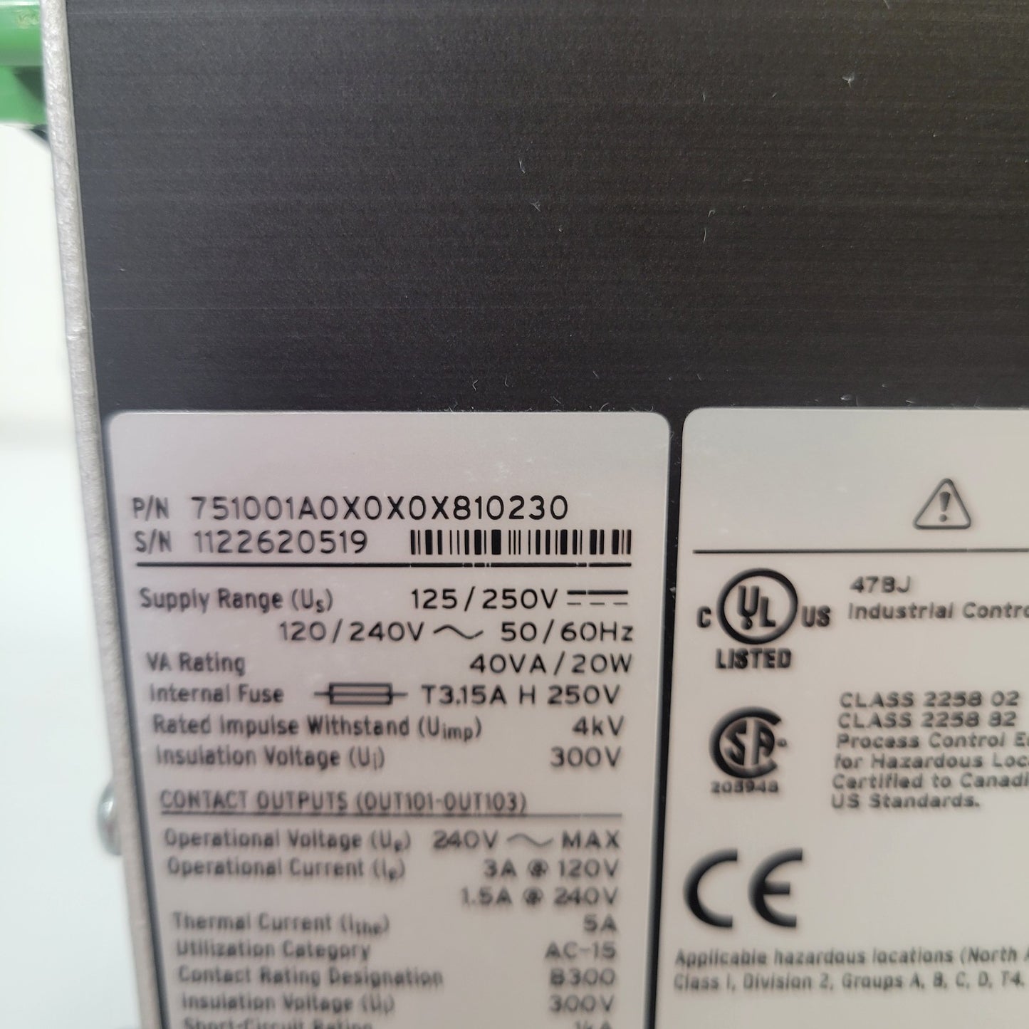 SEL-751 751001A0X0X0X810230 Feeder Protection Relay 120/240VAC w/ Manual CD