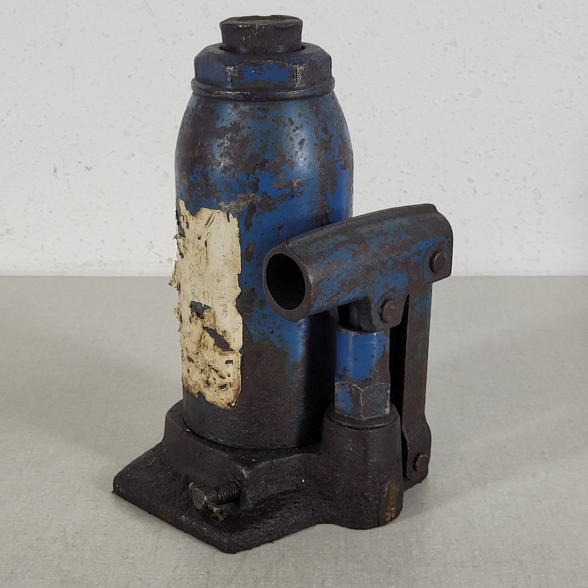 Vintage Walker Hydraulic Bottle Jack Blue Industrial Lift Jack For Parts