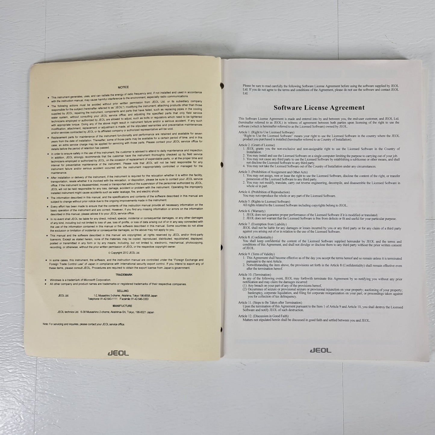JEOL JCM-6000 Benchtop SEM Scanning Electron Microscope Manual