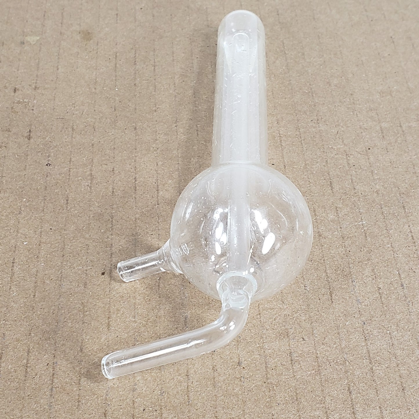 Unbranded Glass Micro Gas Bubbler System 1/4" Straight Tube Inlet ~7" Tall