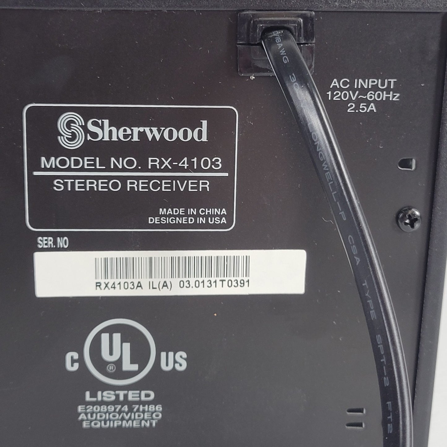 TESTED Sherwood RX-4103 105W/ch AM/FM Stereo Receiver w/ Extras