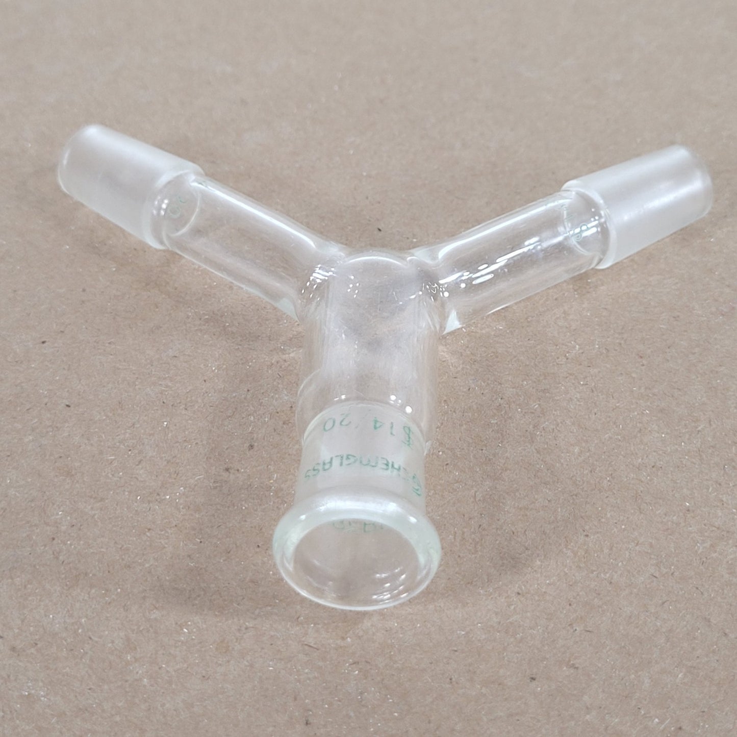 Lot of 3 Chemglass AF-0502-01 Airfree Schlenk 3-Way Adapters 14/20
