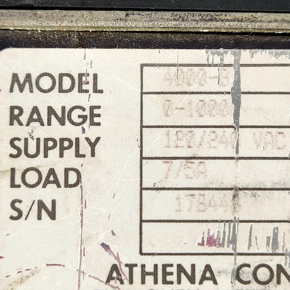 FOR PARTS Athena Controls 4000-B Temperature Process Controller Repair AS-IS