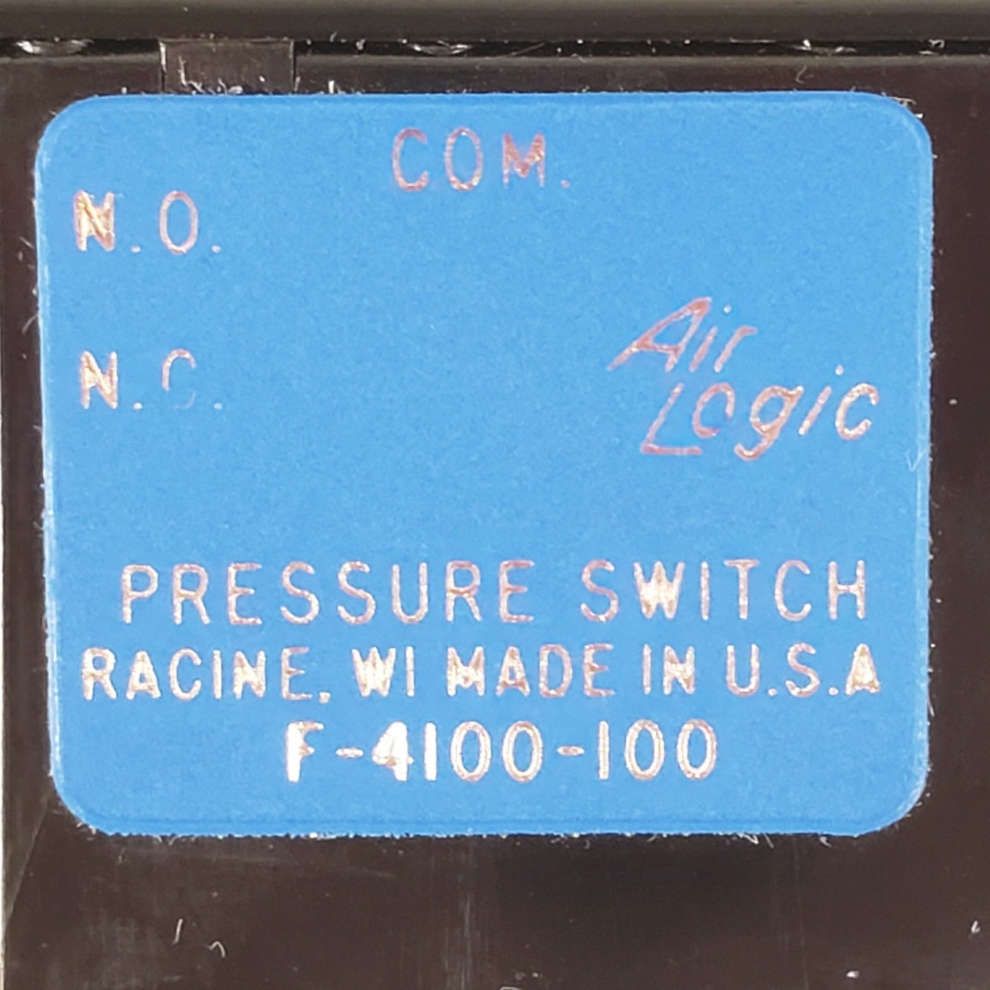 Air Logic F-4100-100 Adjustable 0.5-15 PSI SPDT Pressure Switch 5A 3-Terminal