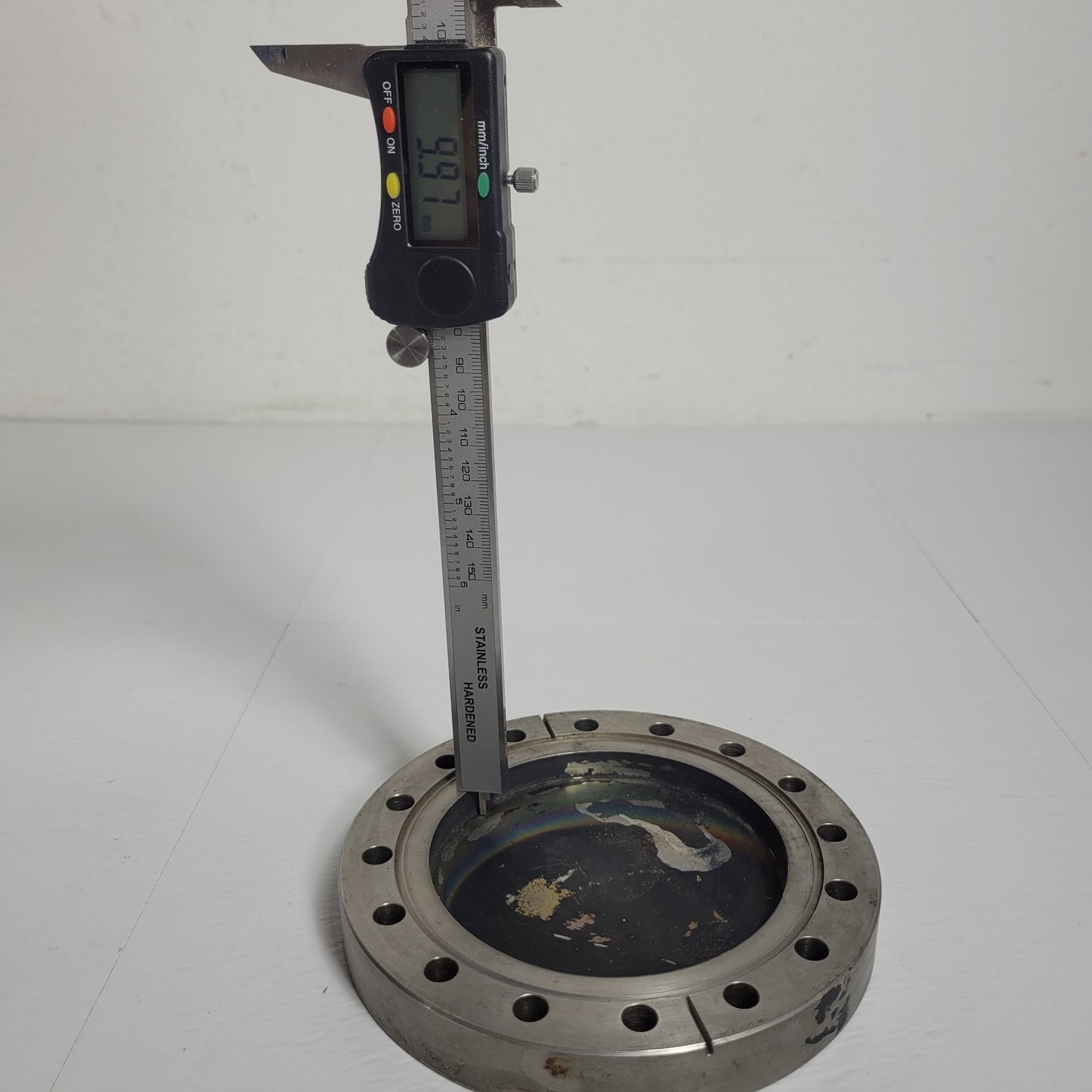 Varian DN100CF Conflat Blank Flange Inset 6" CF UHV Ultra High Vacuum SS