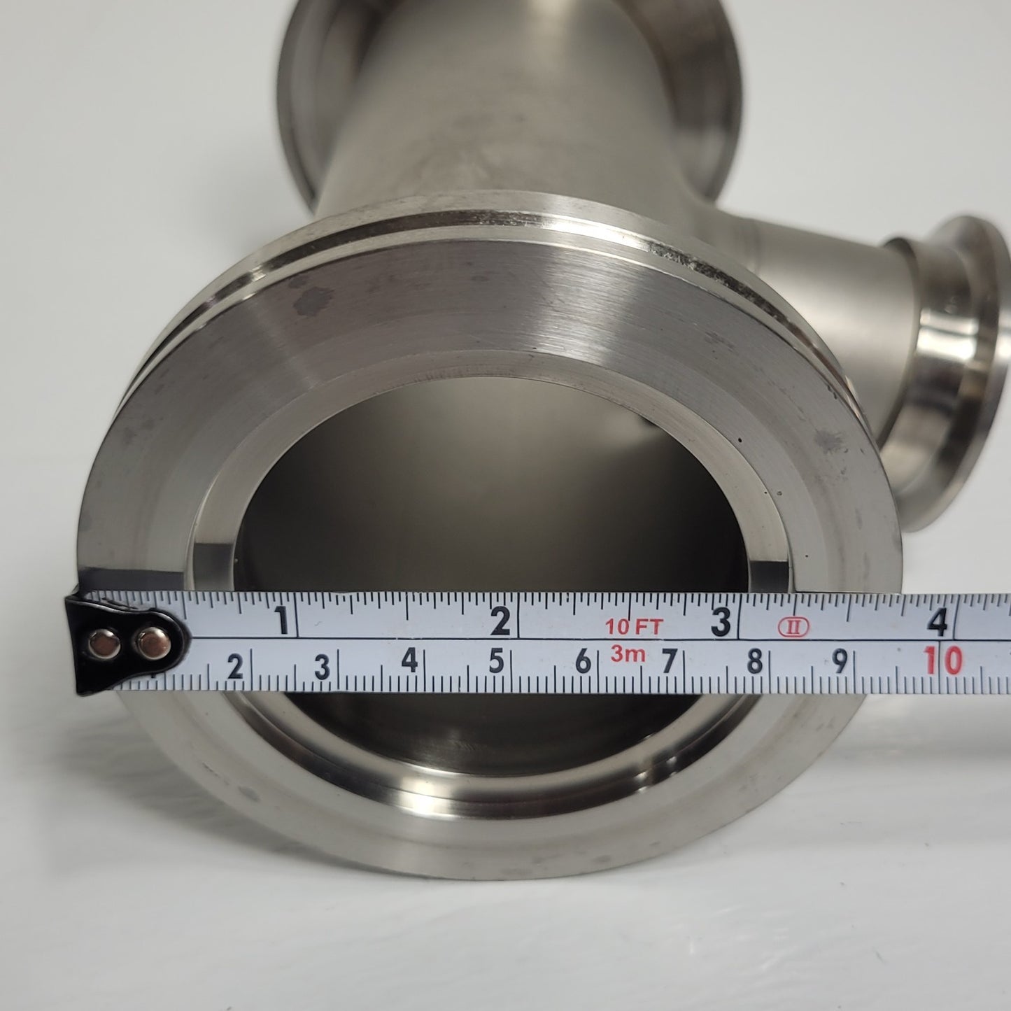 ISO-K63 to KF40 NW40 QF40 3-Way High Vacuum Reducing Tee Stainless Steel