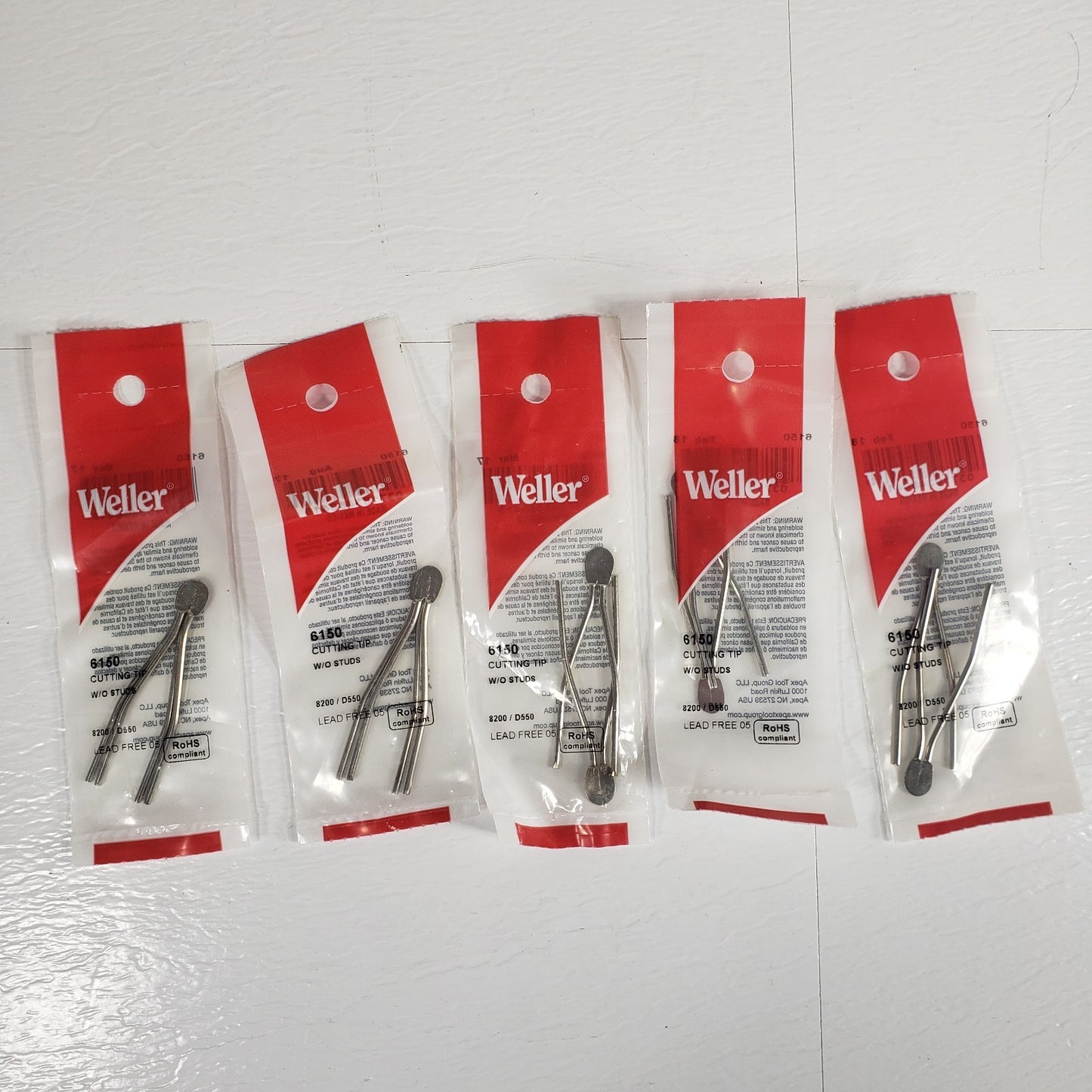 Weller 6150 Cutting Tips Lot of 5 Packs 10 Tips Total 8200 D550 D650