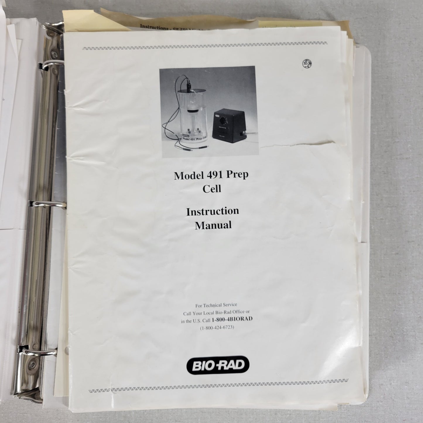 Bio-Rad Mini-PROTEAN 2-D Tube Cell Instruction Manual 1652960 1652961 1652965