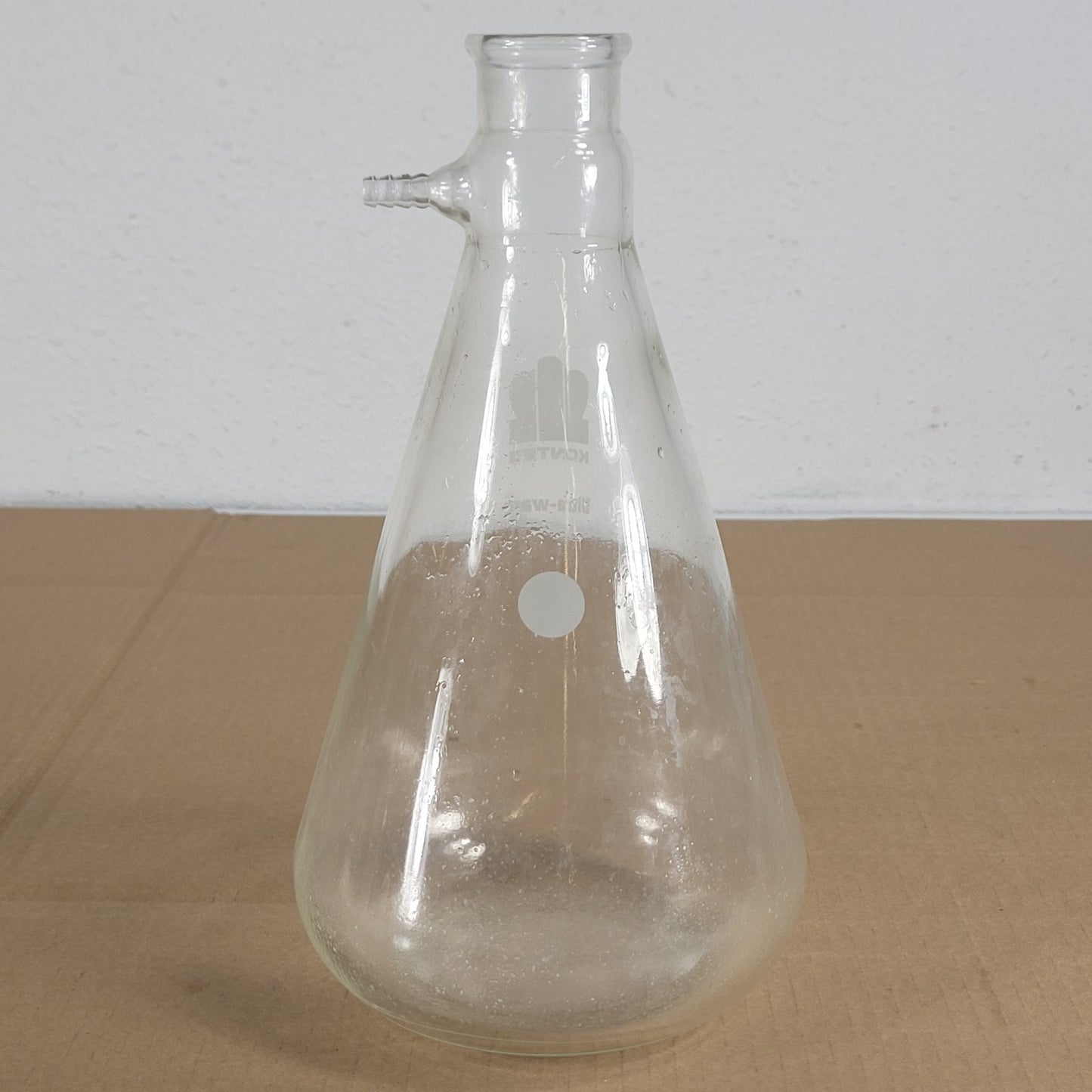 Kontes Ultra-Ware Heavy Wall Glass 1000mL 3/8" Side Arm Filtration Flask