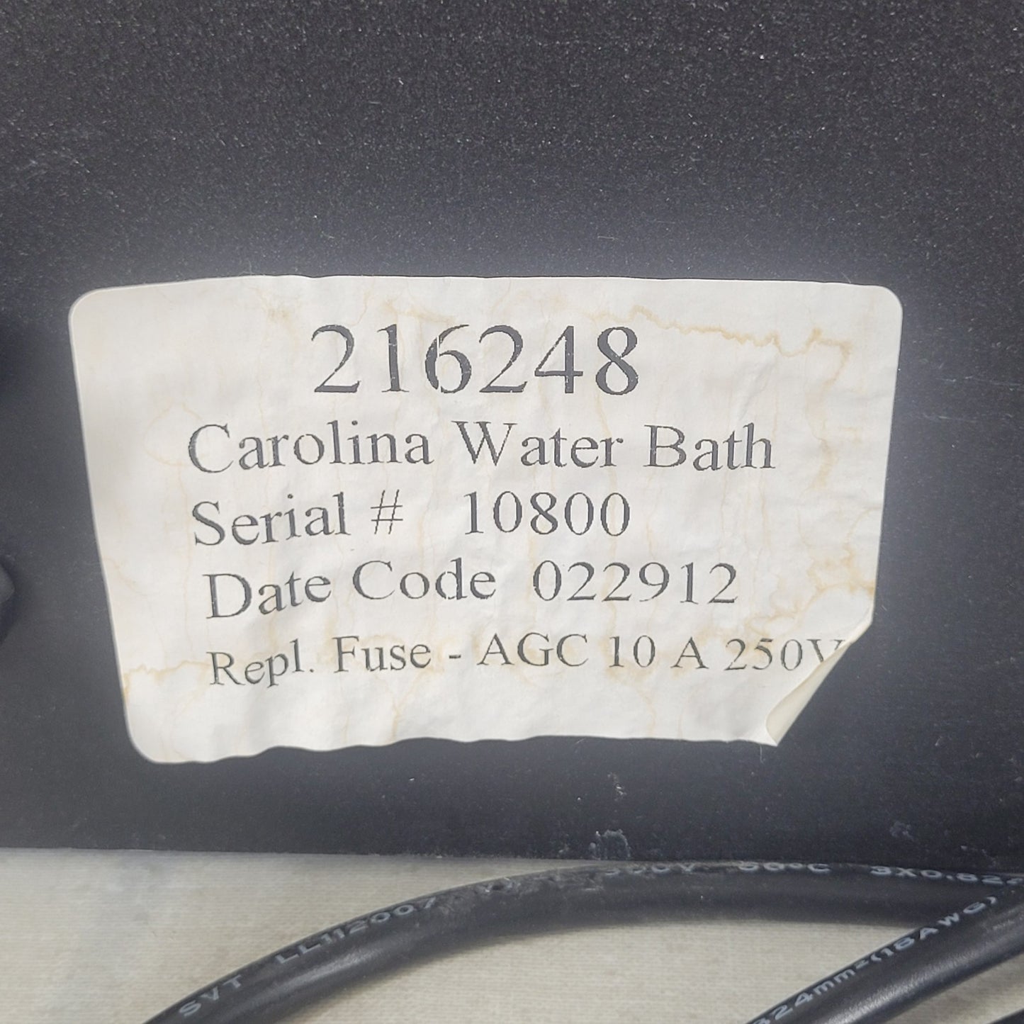 TESTED Carolina 216248 9L Lab Water Bath Variable Temperature Control 110V