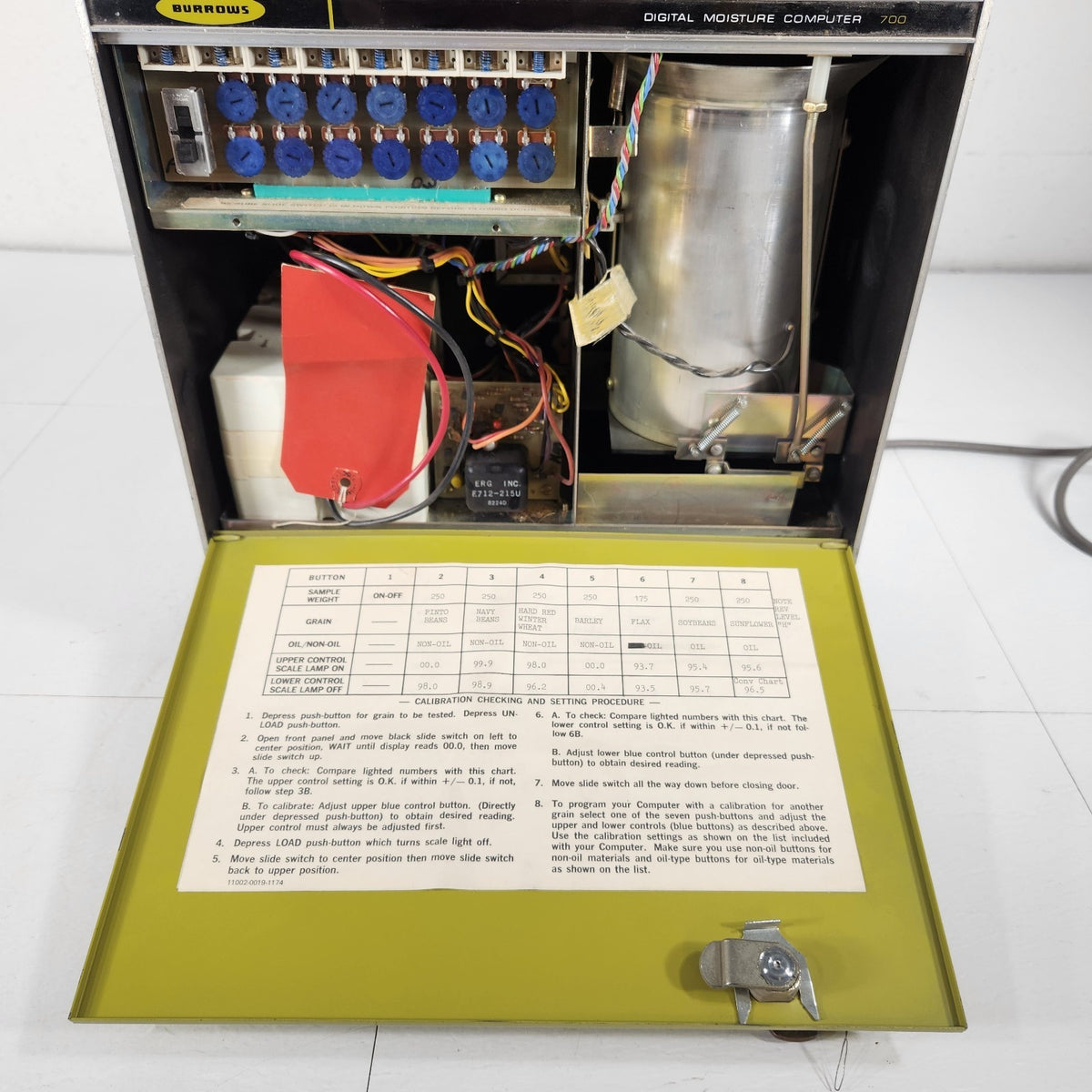 Burrows Model 700 Digital Grain Seed Moisture Tester Computer Vintage