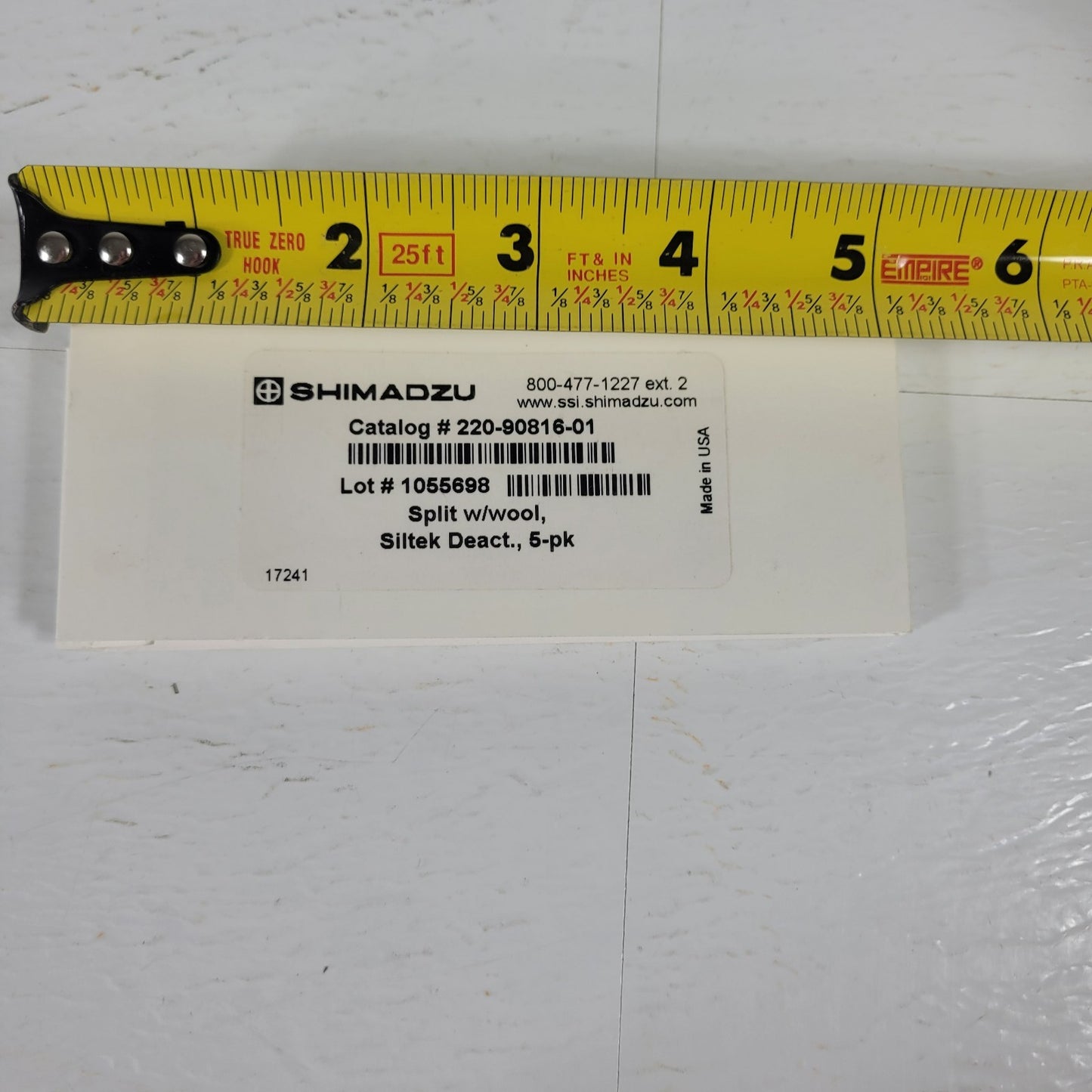 2 Pack Shimadzu 220-90816-01 GC Siltek Deactivated Split Liner with Wool