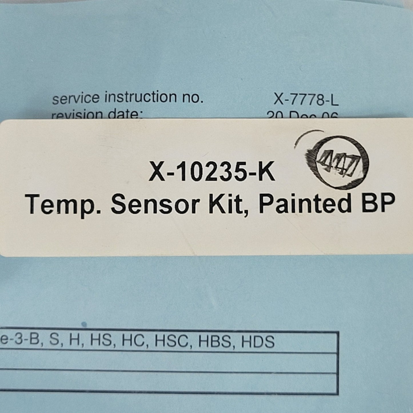 Q-Lab X-10235-K X-10235-X Q-SUN Black Panel Temp Sensor Partial Kit Xe-1 Xe-3
